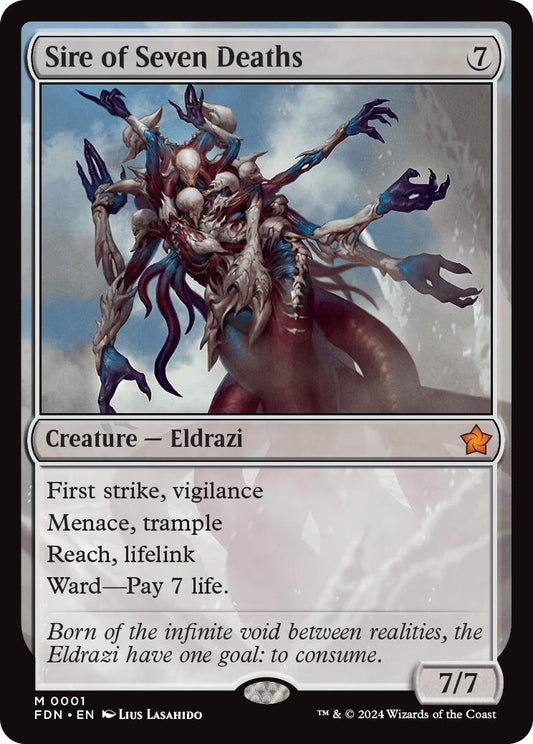 Image for Sire of Seven Deaths (1) (Foundations) - Magic: The Gathering