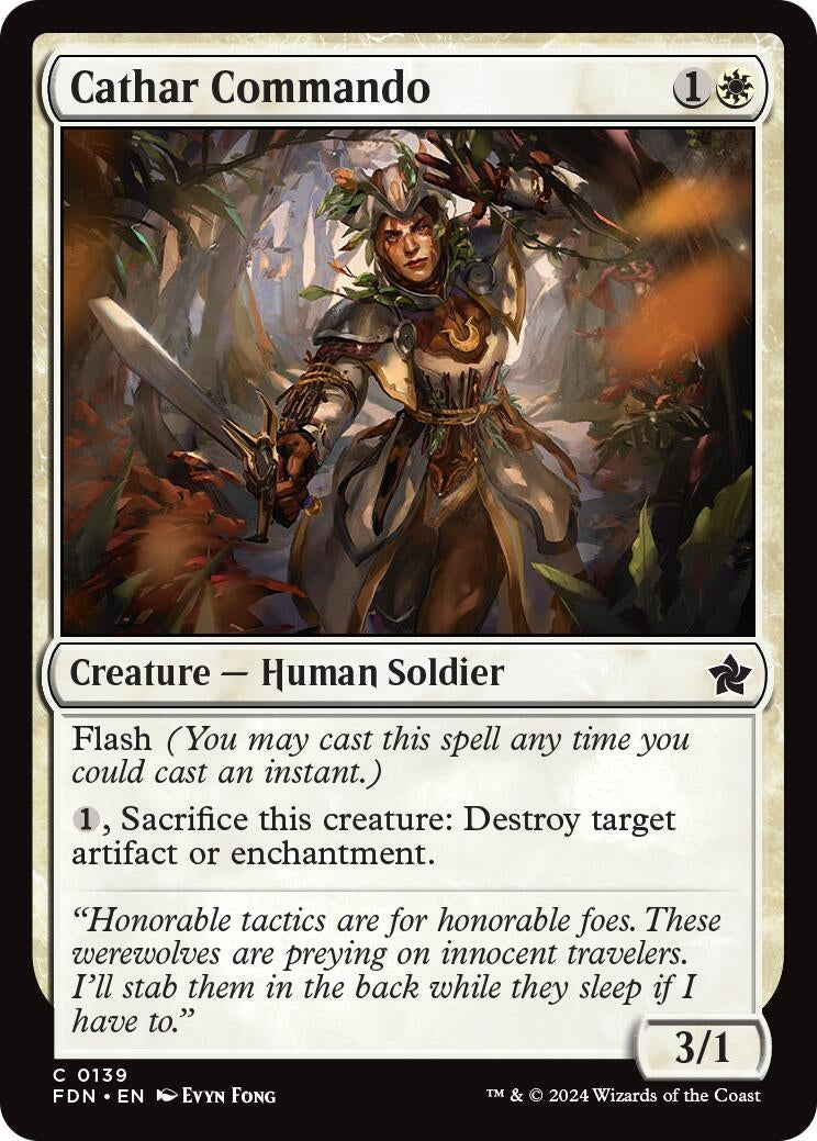 Image for Cathar Commando (139) (Foundations) - Magic: The Gathering