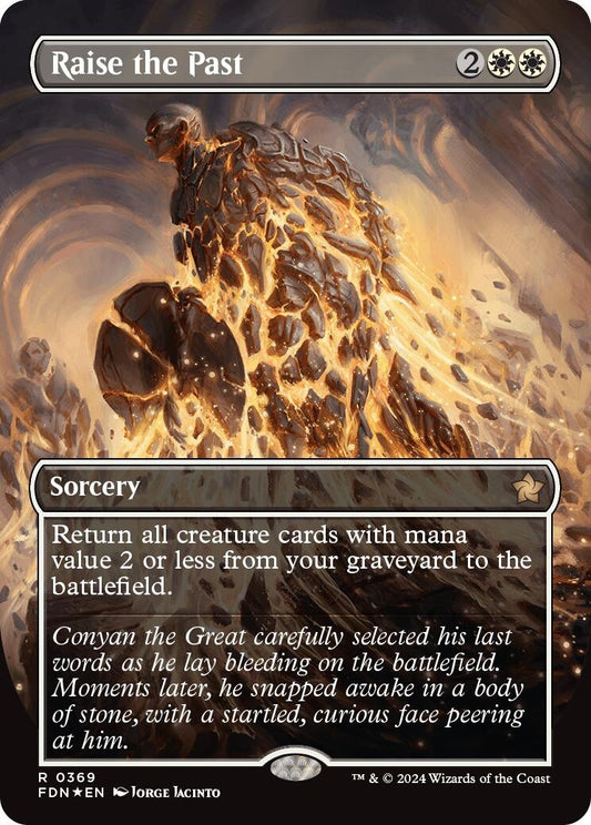 Image for Raise the Past (Borderless) (Mana Foil) (369) (Foundations) - Magic: The Gathering