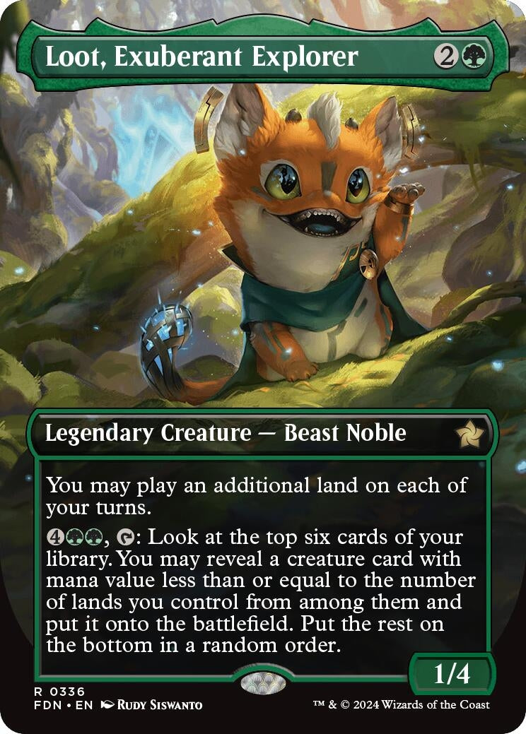 Image for Loot, Exuberant Explorer (Borderless) (336) (Foundations) - Magic: The Gathering