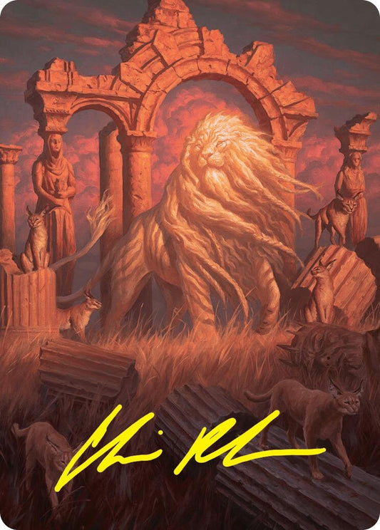 Image for Arahbo, the First Fang Art Card (26/54) (Gold-Stamped Signature) (26) (Art Series: Foundations) - Magic: The Gathering