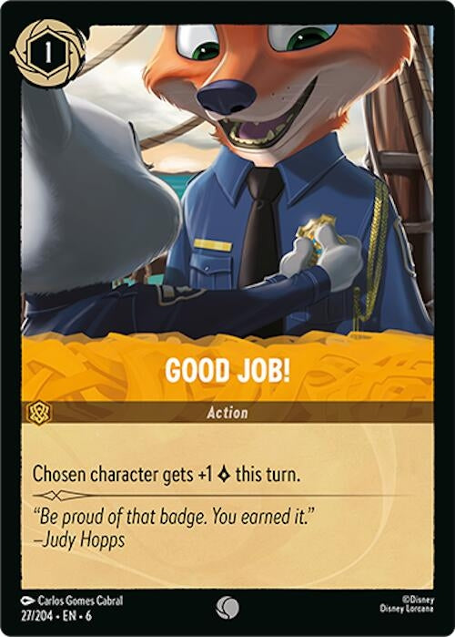 Image for Good Job! (27/204) (Azurite Sea) - Disney Lorcana