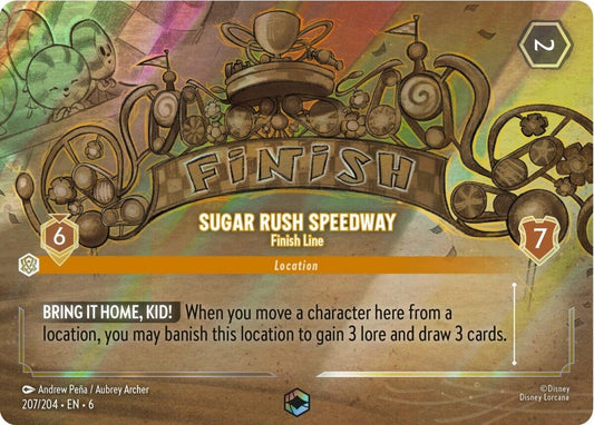 Image for Sugar Rush Speedway - Finish Line (Enchanted) (207/204) (Azurite Sea) - Disney Lorcana