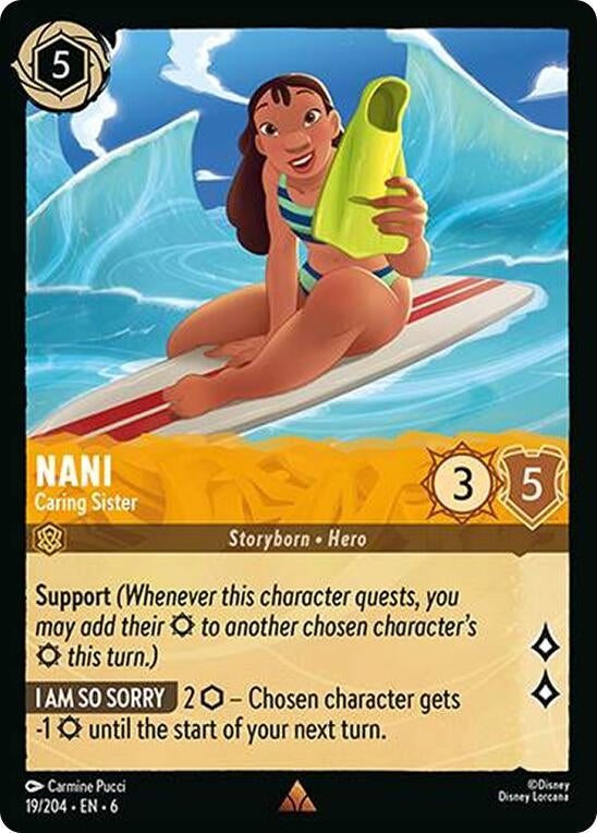 Image for Nani - Caring Sister (19/204) (Azurite Sea) - Disney Lorcana