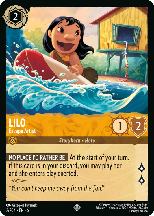 Image for Lilo - Escape Artist (2/204) (Azurite Sea) - Disney Lorcana