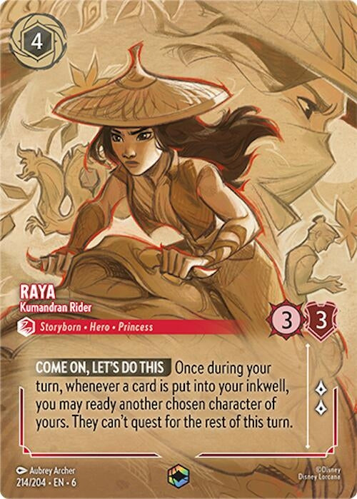 Image for Raya - Kumandran Rider (Enchanted) (214/204) (Azurite Sea) - Disney Lorcana