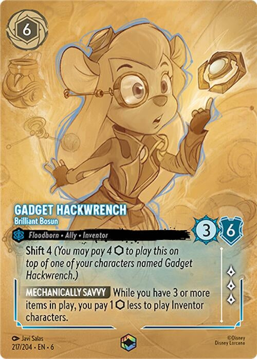 Image for Gadget Hackwrench - Brilliant Bosun (Enchanted) (217/204) (Azurite Sea) - Disney Lorcana