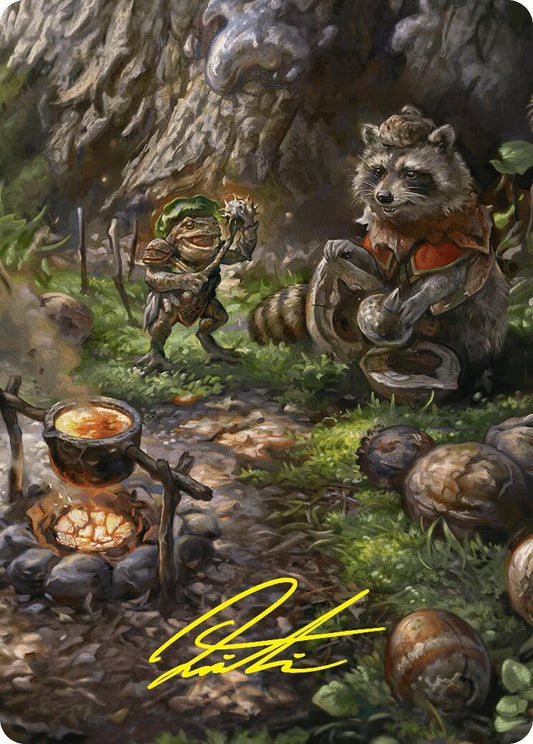 Image for Sylvan Scavenging Art Card (46/54) (Gold-Stamped Signature) (46) (Art Series: Foundations) - Magic: The Gathering
