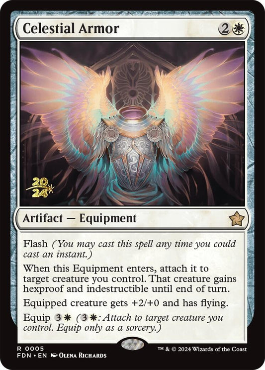 Image for Celestial Armor (5) (Prerelease Cards) - Magic: The Gathering