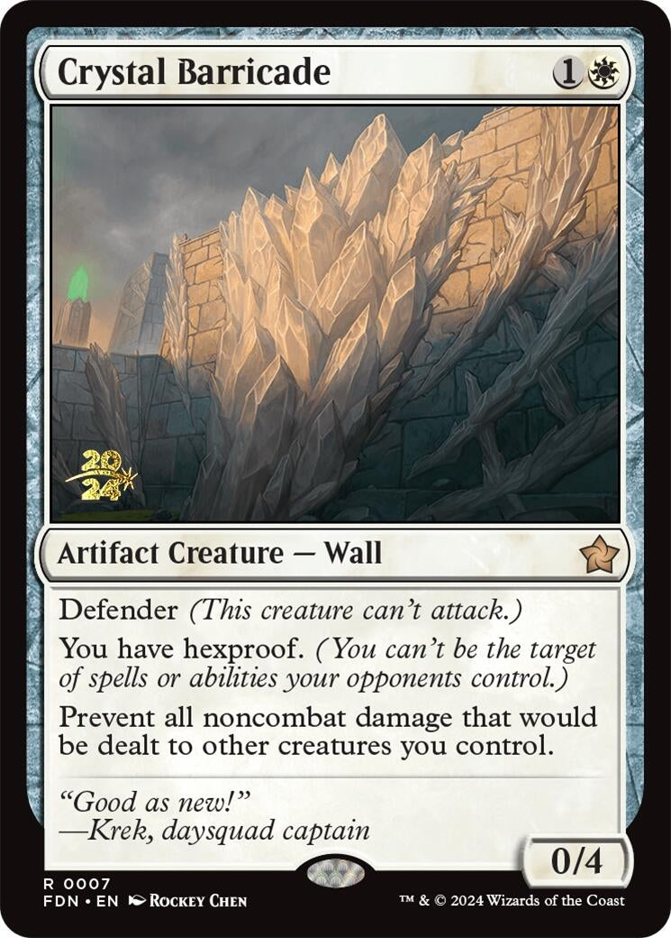 Image for Crystal Barricade (7) (Prerelease Cards) - Magic: The Gathering