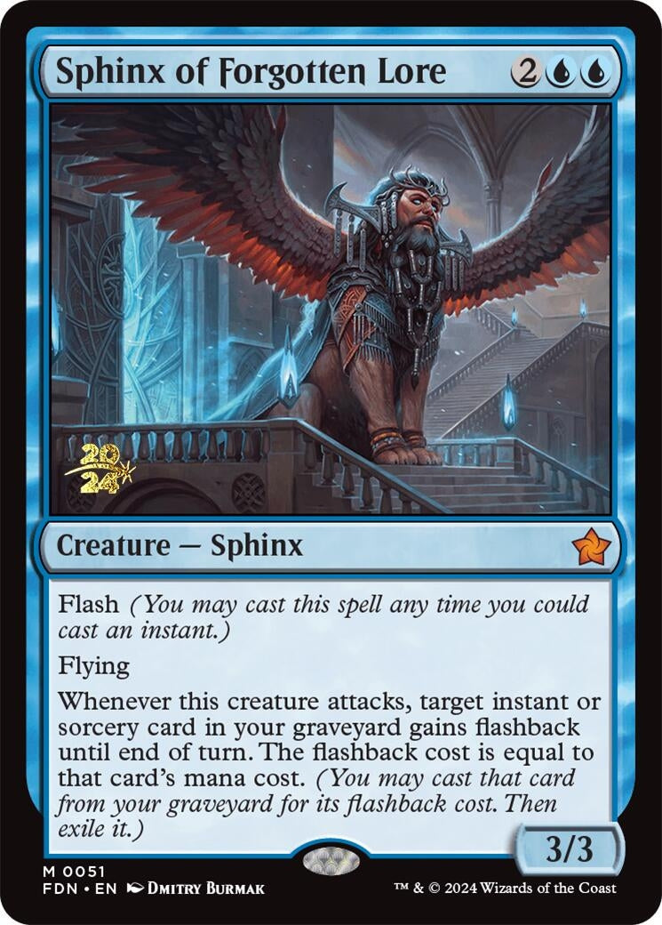Image for Sphinx of Forgotten Lore (51) (Prerelease Cards) - Magic: The Gathering