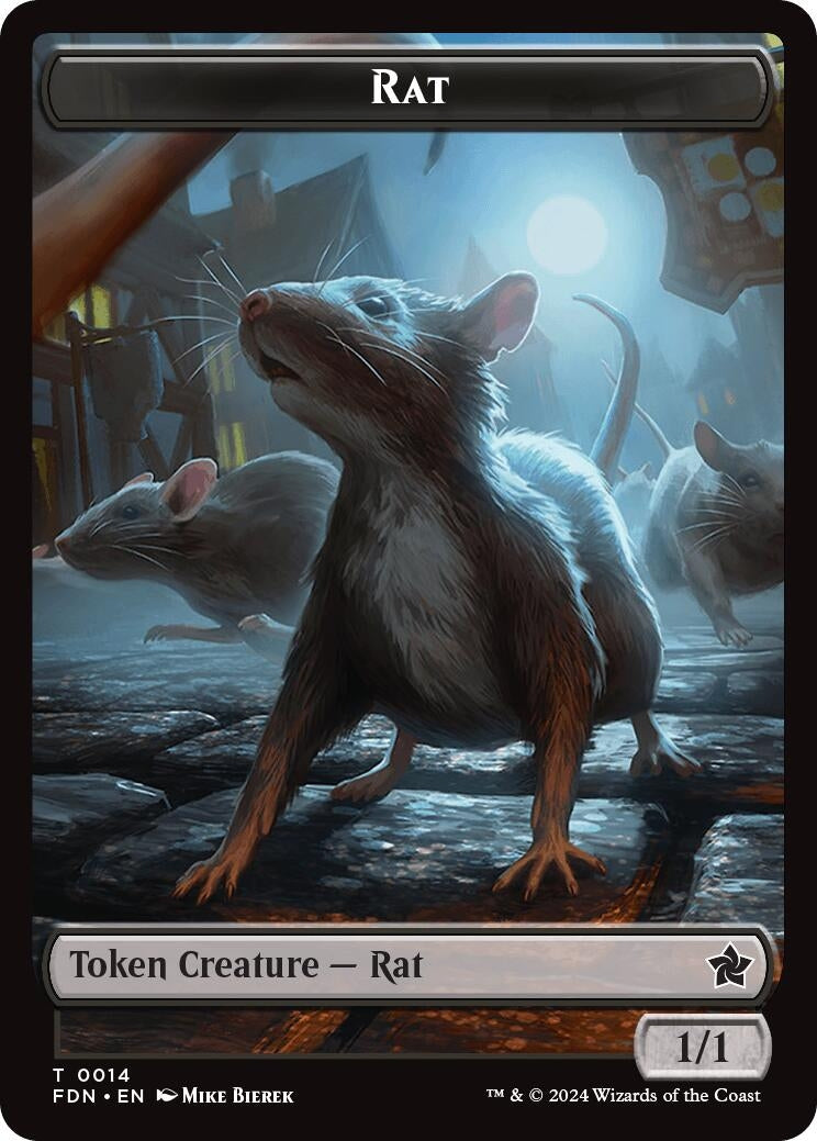 Image for Rat (0014) // Zombie Double-Sided Token (14 // 15) (Foundations) - Magic: The Gathering