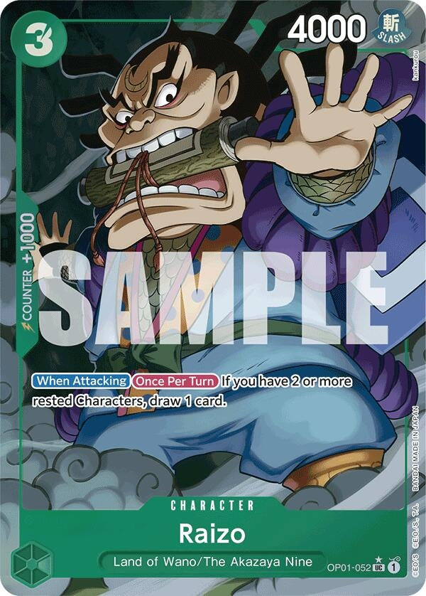 Image for Raizo (Full Art) (OP01-052) (Premium Booster -The Best-) - One Piece Card Game