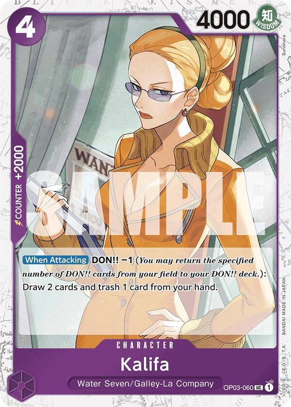Image for Kalifa (Jolly Roger Foil) (OP03-060) (Premium Booster -The Best-) - One Piece Card Game