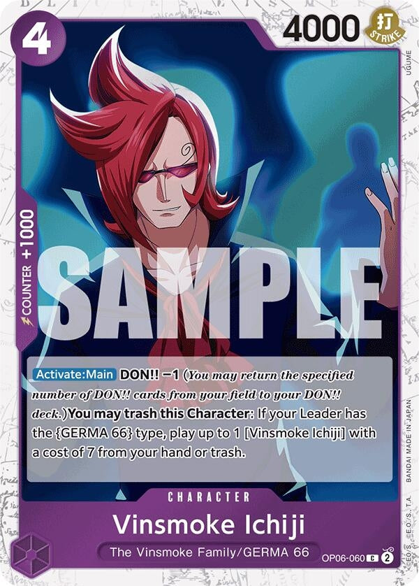 Image for Vinsmoke Ichiji (OP06-060) (Jolly Roger Foil) (OP06-060) (Premium Booster -The Best-) - One Piece Card Game