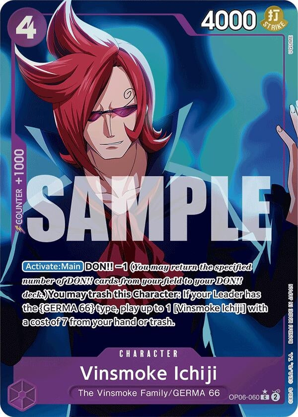 Image for Vinsmoke Ichiji (OP06-060) (Full Art) (OP06-060) (Premium Booster -The Best-) - One Piece Card Game