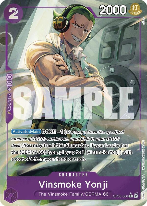 Image for Vinsmoke Yonji (OP06-066) (Full Art) (OP06-066) (Premium Booster -The Best-) - One Piece Card Game