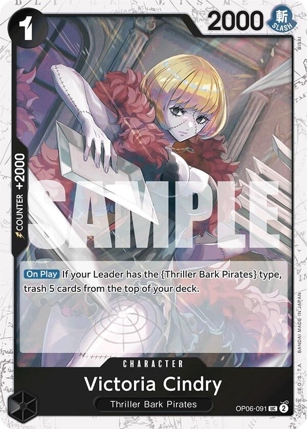 Image for Victoria Cindry (Jolly Roger Foil) (OP06-091) (Premium Booster -The Best-) - One Piece Card Game