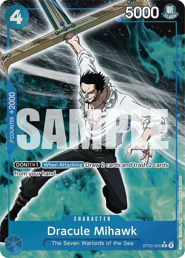 Image for Dracule Mihawk (ST03-005) (Full Art) (ST03-005) (Premium Booster -The Best-) - One Piece Card Game