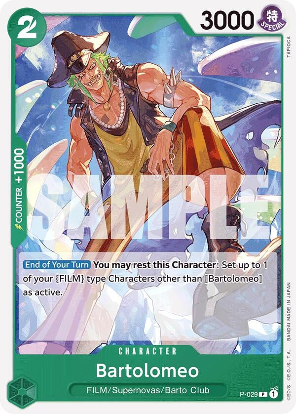 Image for Bartolomeo (P-029) (Reprint) (P-029) (Premium Booster -The Best-) - One Piece Card Game
