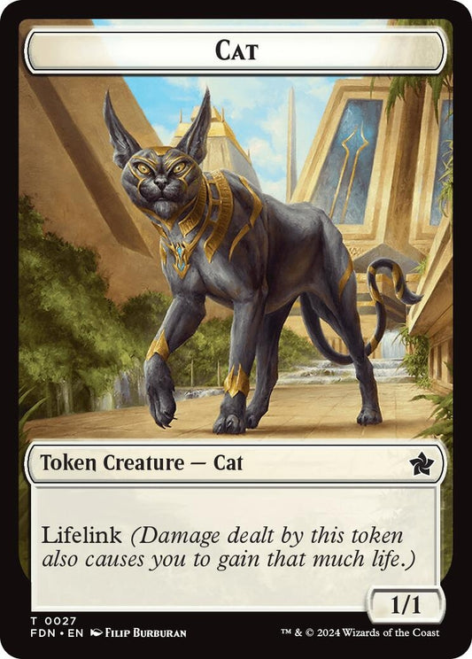 Image for Cat (0027) // Phyrexian Goblin Double-Sided Token (27 // 31) (Foundations) - Magic: The Gathering