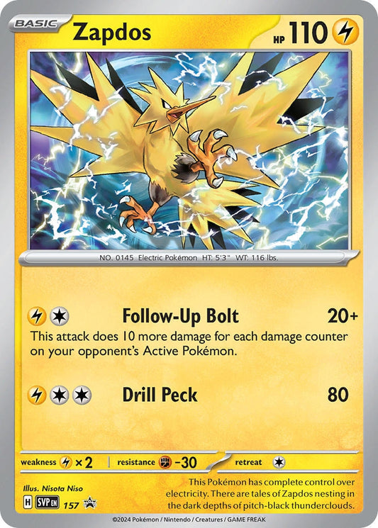 Image for Zapdos - 157 (157) (SV: Scarlet & Violet Promo Cards) - Pokemon