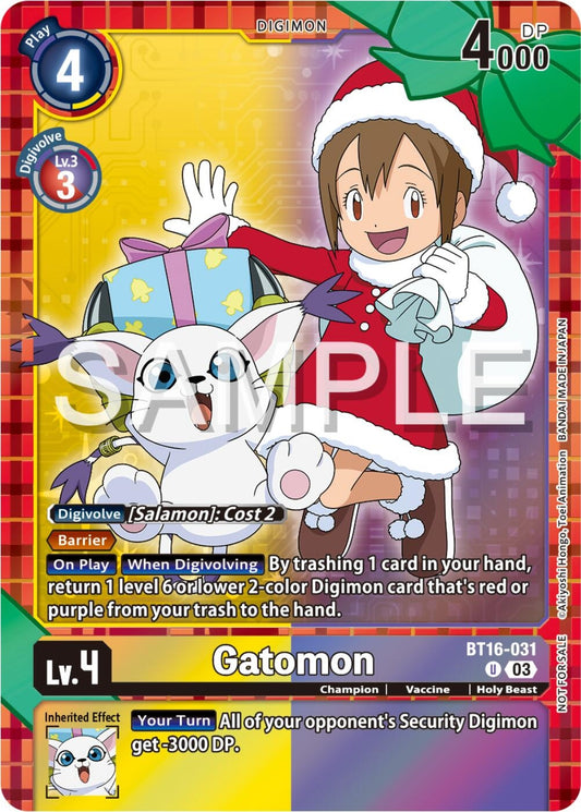 Image for Gatomon (Winter Holiday Event 2024) (BT16-031 U) (Beginning Observer) - Digimon Card Game