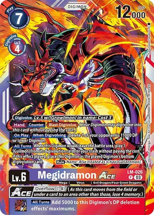 Image for Megidramon ACE (LM-026 P) (Special Limited Set) - Digimon Card Game