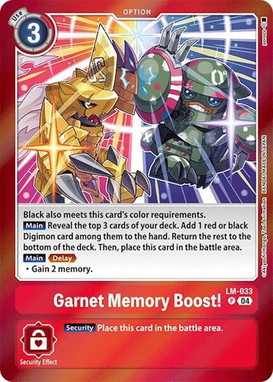 Image for Garnet Memory Boost! (LM-033 P) (Special Limited Set) - Digimon Card Game