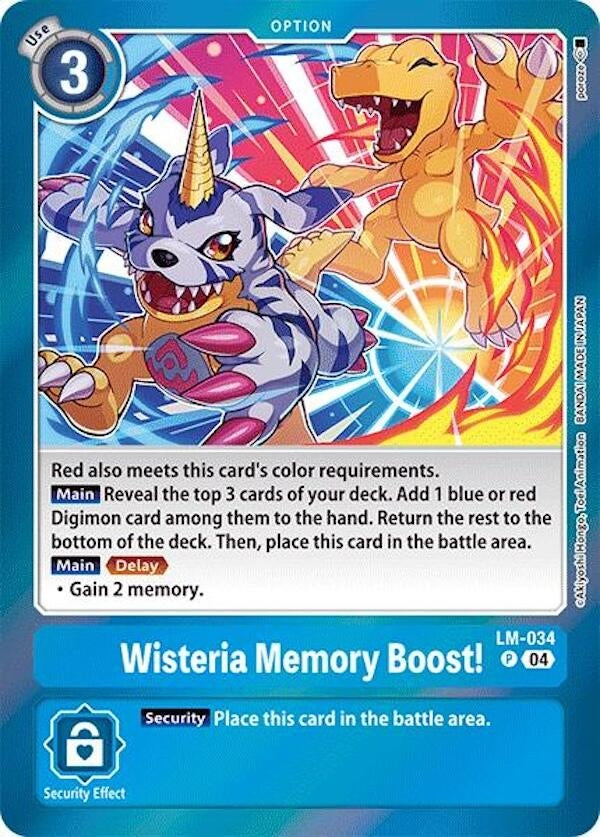 Image for Wisteria Memory Boost! (LM-034 P) (Special Limited Set) - Digimon Card Game