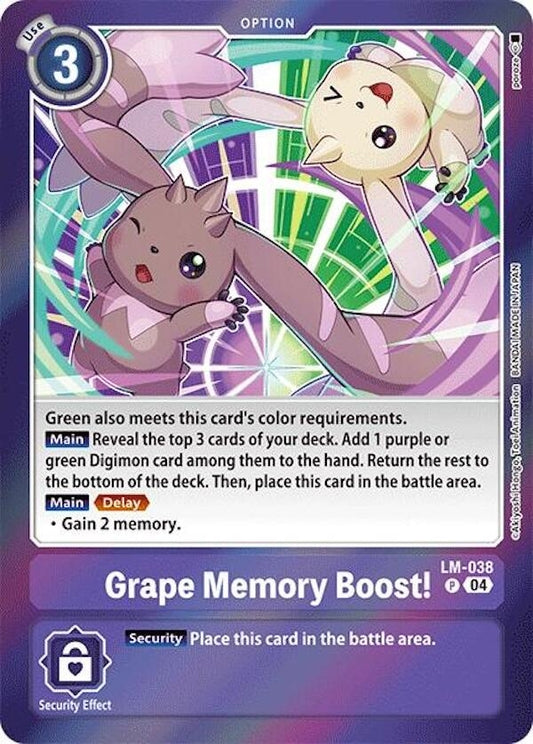 Image for Grape Memory Boost! (LM-038 P) (Special Limited Set) - Digimon Card Game
