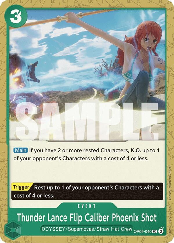 Image for Thunder Lance Flip Caliber Phoenix Shot (OP09-040) (Emperors in the New World) - One Piece Card Game