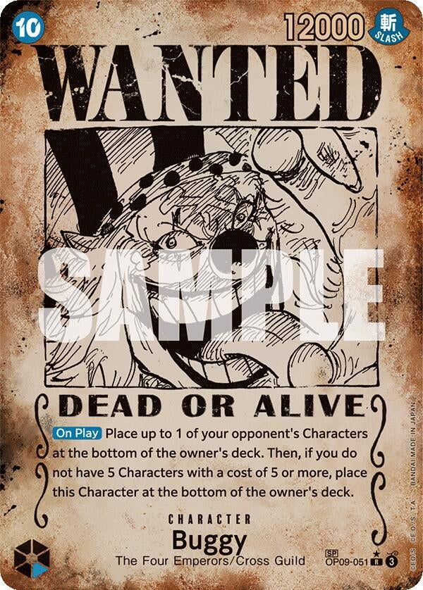 Image for Buggy (051) (Wanted Poster) (OP09-051) (Emperors in the New World) - One Piece Card Game