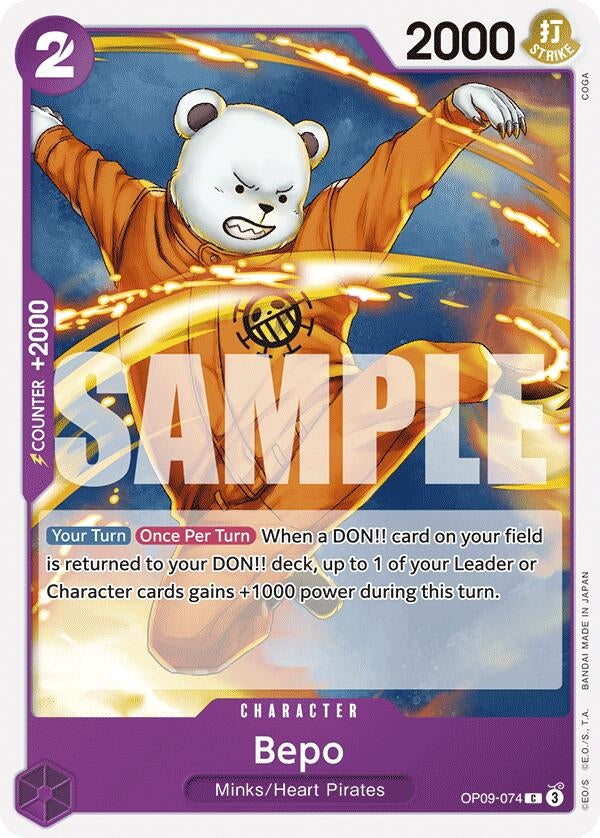 Image for Bepo (OP09-074) (Emperors in the New World) - One Piece Card Game