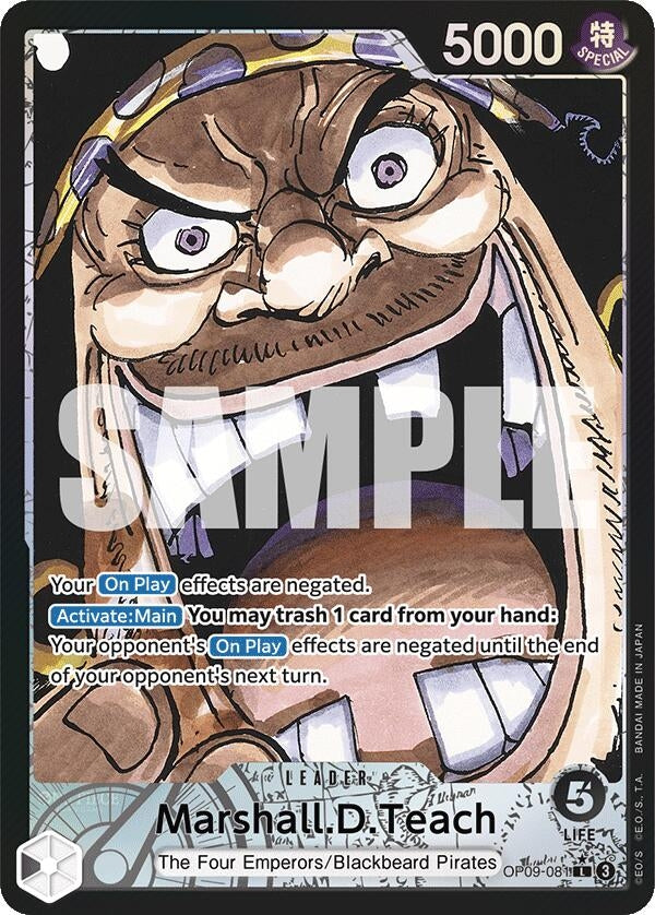 Image for Marshall.D.Teach (081) (Parallel) (OP09-081) (Emperors in the New World) - One Piece Card Game
