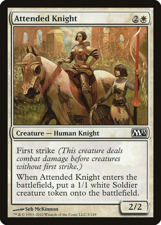 Image for Attended Knight (5) (Magic 2013 (M13)) - Magic: The Gathering