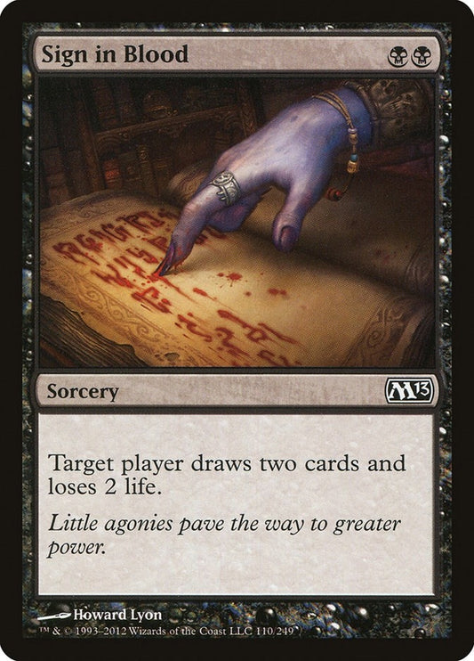 Image for Sign in Blood (110) (Magic 2013 (M13)) - Magic: The Gathering