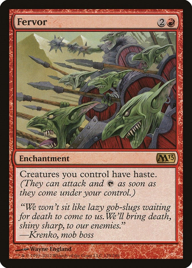 Image for Fervor (129) (Magic 2013 (M13)) - Magic: The Gathering