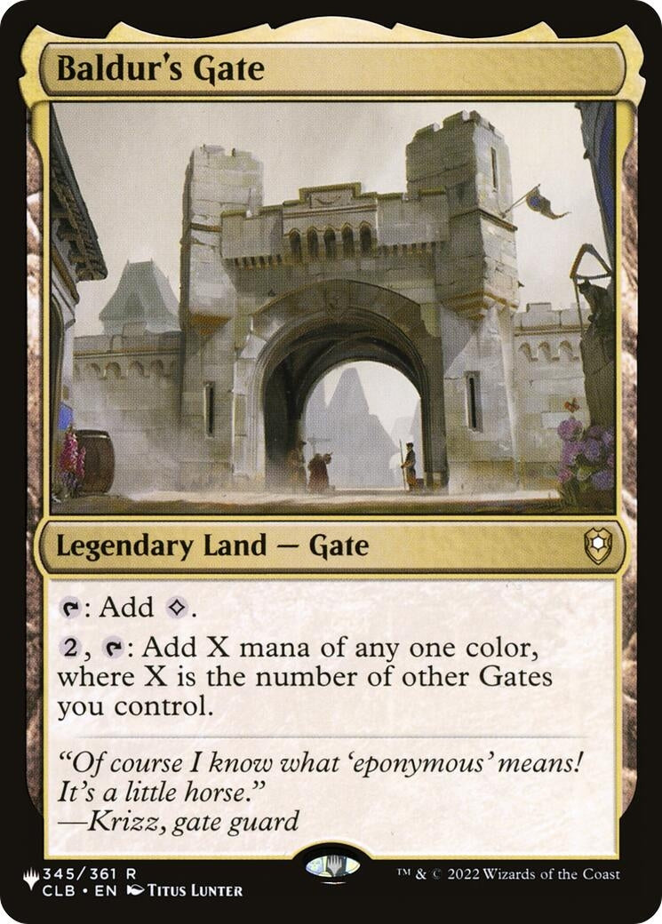 Image for Baldur's Gate (345/361) (The List Reprints) - Magic: The Gathering