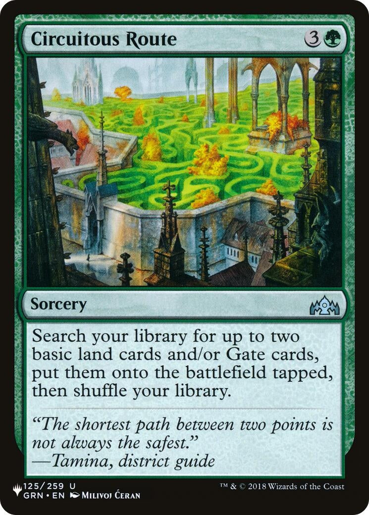 Image for Circuitous Route (125/259) (The List Reprints) - Magic: The Gathering