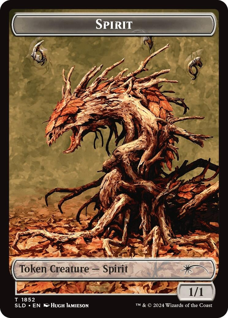 Image for Spirit (SLD) // Clue (CMM) Double-Sided Token (1852 // 40) (Secret Lair Drop Series) - Magic: The Gathering