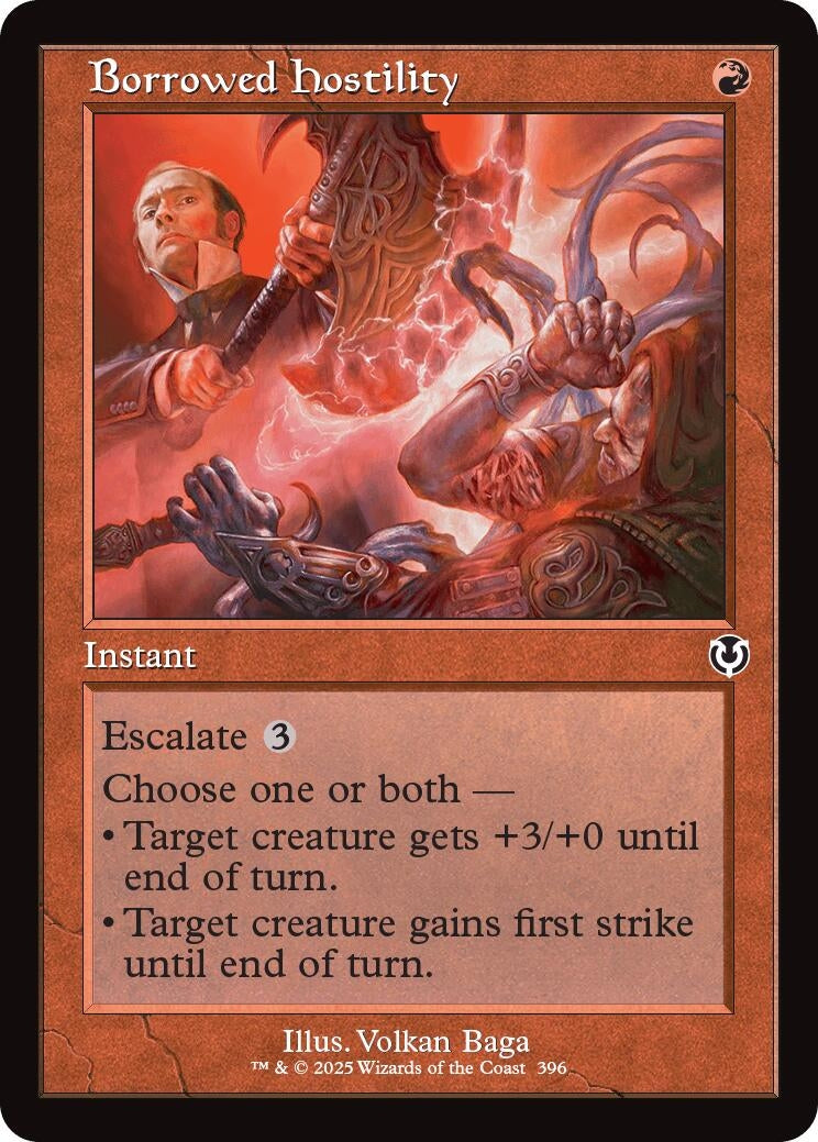 Image for Borrowed Hostility (Retro Frame) (396) (Innistrad Remastered) - Magic: The Gathering