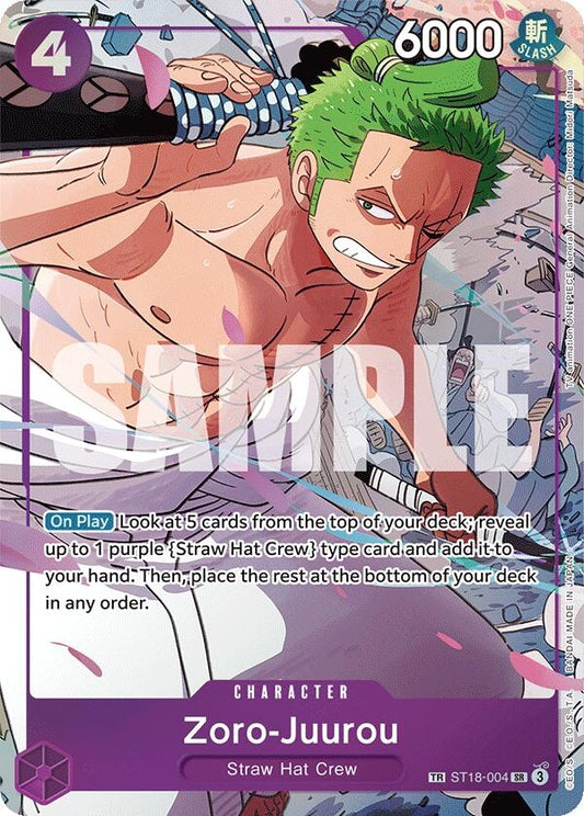 Image for Zoro-Juurou (ST18-004) (ST18-004) (Emperors in the New World) - One Piece Card Game