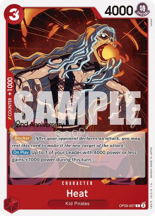 Image for Heat (OP09-007) (Emperors in the New World: 2nd Anniversary Tournament Cards) - One Piece Card Game