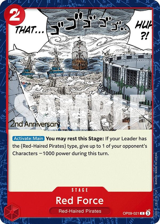 Image for Red Force (OP09-021) (Emperors in the New World: 2nd Anniversary Tournament Cards) - One Piece Card Game