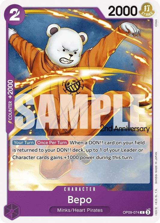 Image for Bepo (OP09-074) (Emperors in the New World: 2nd Anniversary Tournament Cards) - One Piece Card Game