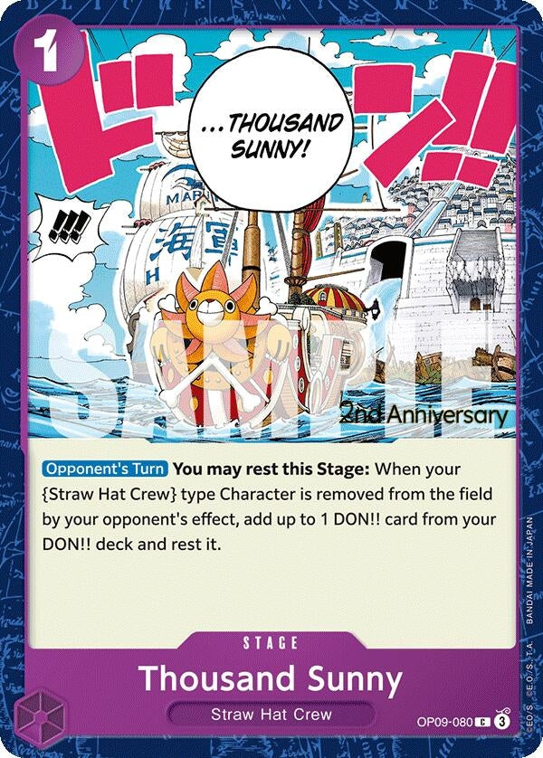 Image for Thousand Sunny (OP09-080) (Emperors in the New World: 2nd Anniversary Tournament Cards) - One Piece Card Game