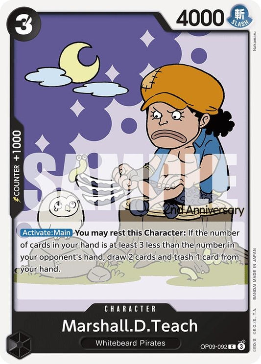 Image for Marshall.D.Teach (092) (OP09-092) (Emperors in the New World: 2nd Anniversary Tournament Cards) - One Piece Card Game