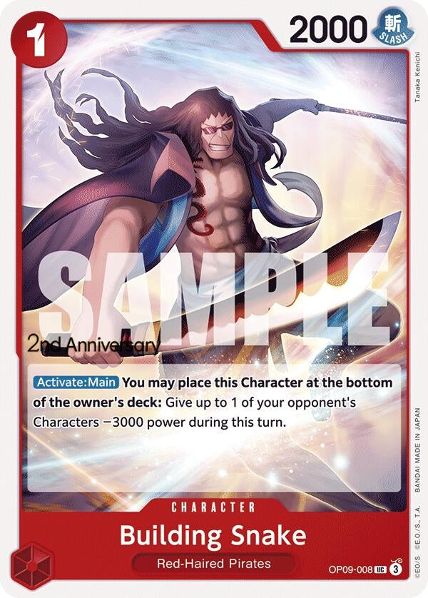 Image for Building Snake (OP09-008) (Emperors in the New World: 2nd Anniversary Tournament Cards) - One Piece Card Game