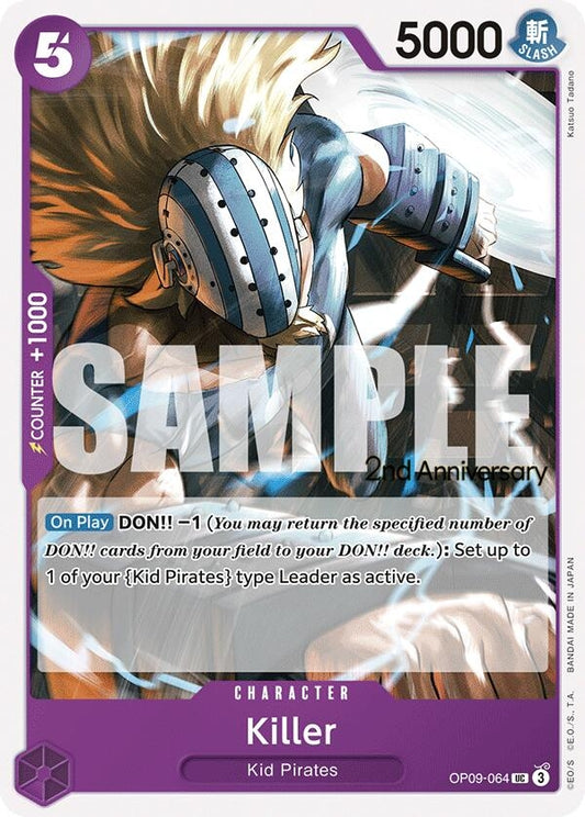 Image for Killer (OP09-064) (Emperors in the New World: 2nd Anniversary Tournament Cards) - One Piece Card Game